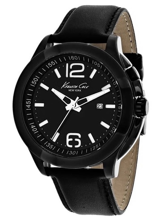 Kenneth Cole Other - Kenneth Cole Black Dial Men's Leather Strap Watch